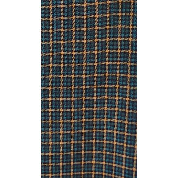 Ellen Tracy VTG Wool Blazer Jacket 6 Navy Chartreuse Micro Tartan Plaid Classic - Picture 8 of 10